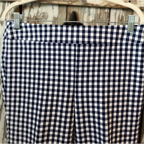 Talbots size 4 Chatham Crop Pants Navy Gingham - Picture 3 of 5